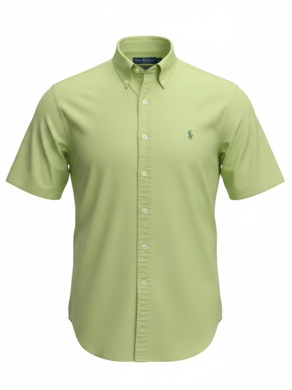 Ralph Lauren Short-Sleeve Button-Down Shirt in Light Lime